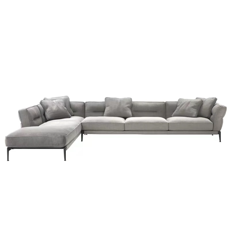 ey-Italian Villa Living Room Set Sofa Luxury Modern Fabric Sofa 7-seat L-shape Sofa#