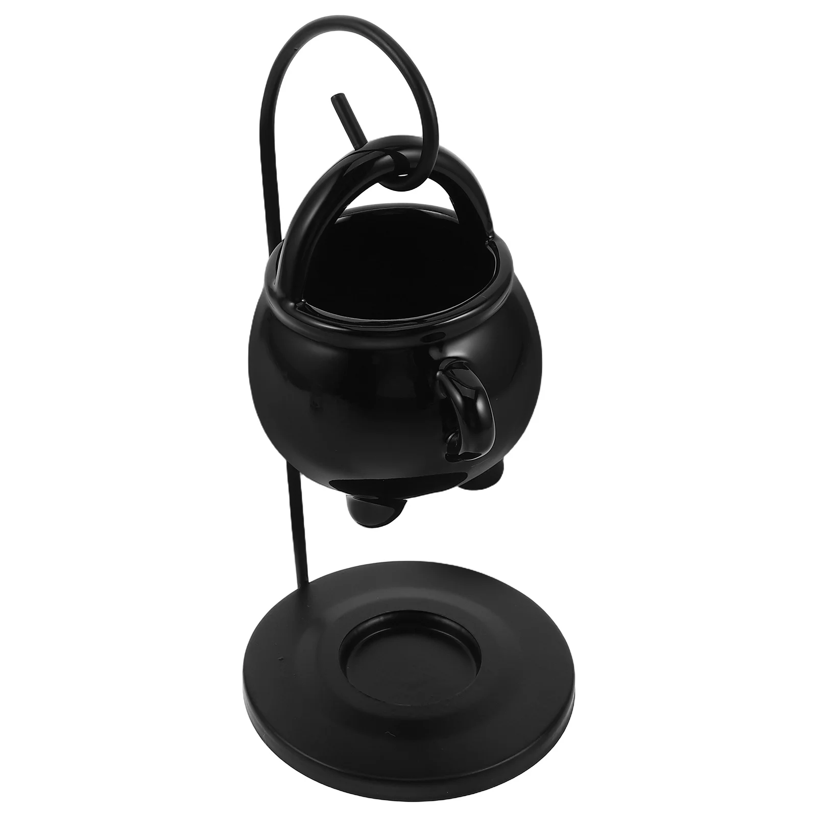

Black Hanging Cauldron Oil Burner for Essential Oils and Wax Melts Aromatherapy Diffuser Spooky Festival Home Decoration Warmer