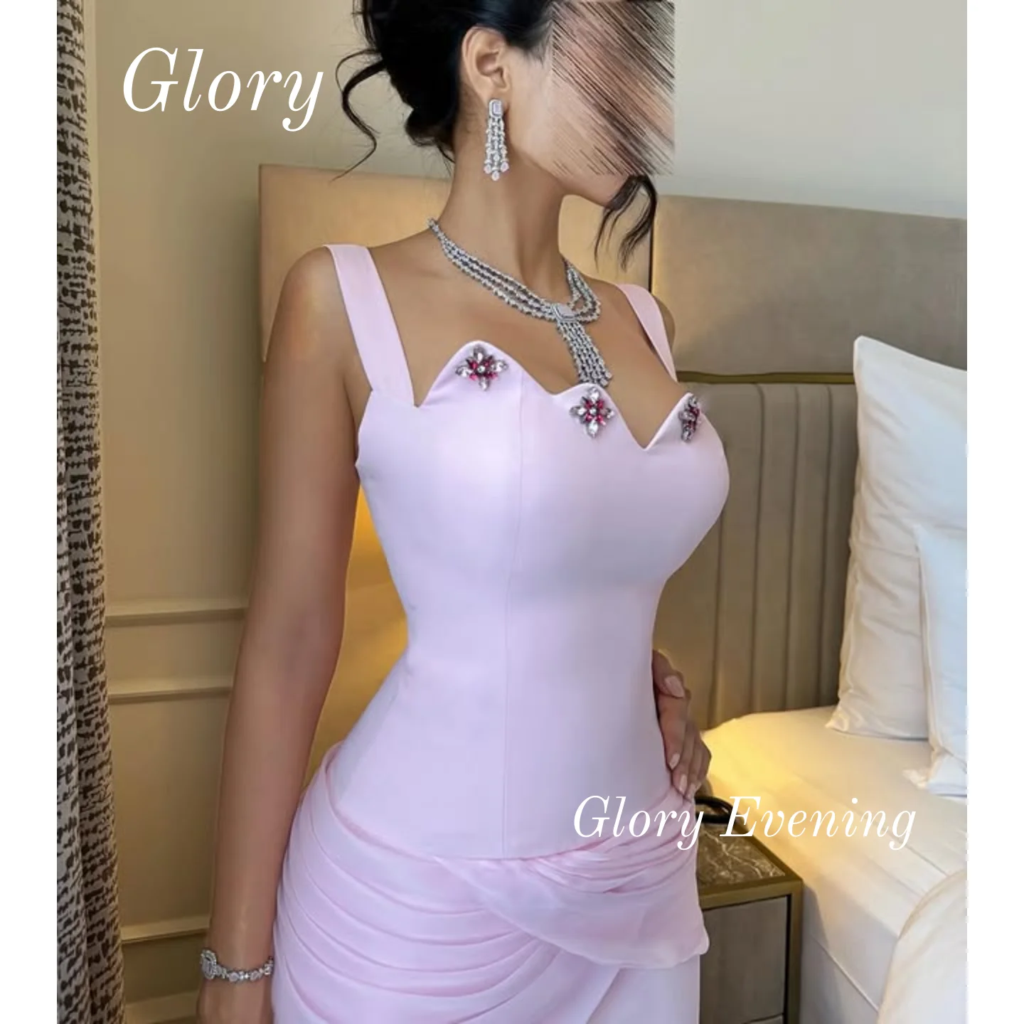 

Pink Prom Dress Sweetheart Ruffle Charming Evening Party Gown Formal Occasion Birthday Dress Customized 2026 Saudi Arabia New