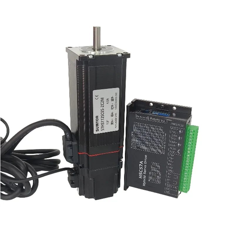 Nema 23-Schrittmotor 57HS112SCES-ZC2M + HSC57A-ZX Schrittmotor mit geschlossenem Regelkreis und Bremse und Treiber-CNC-Kit