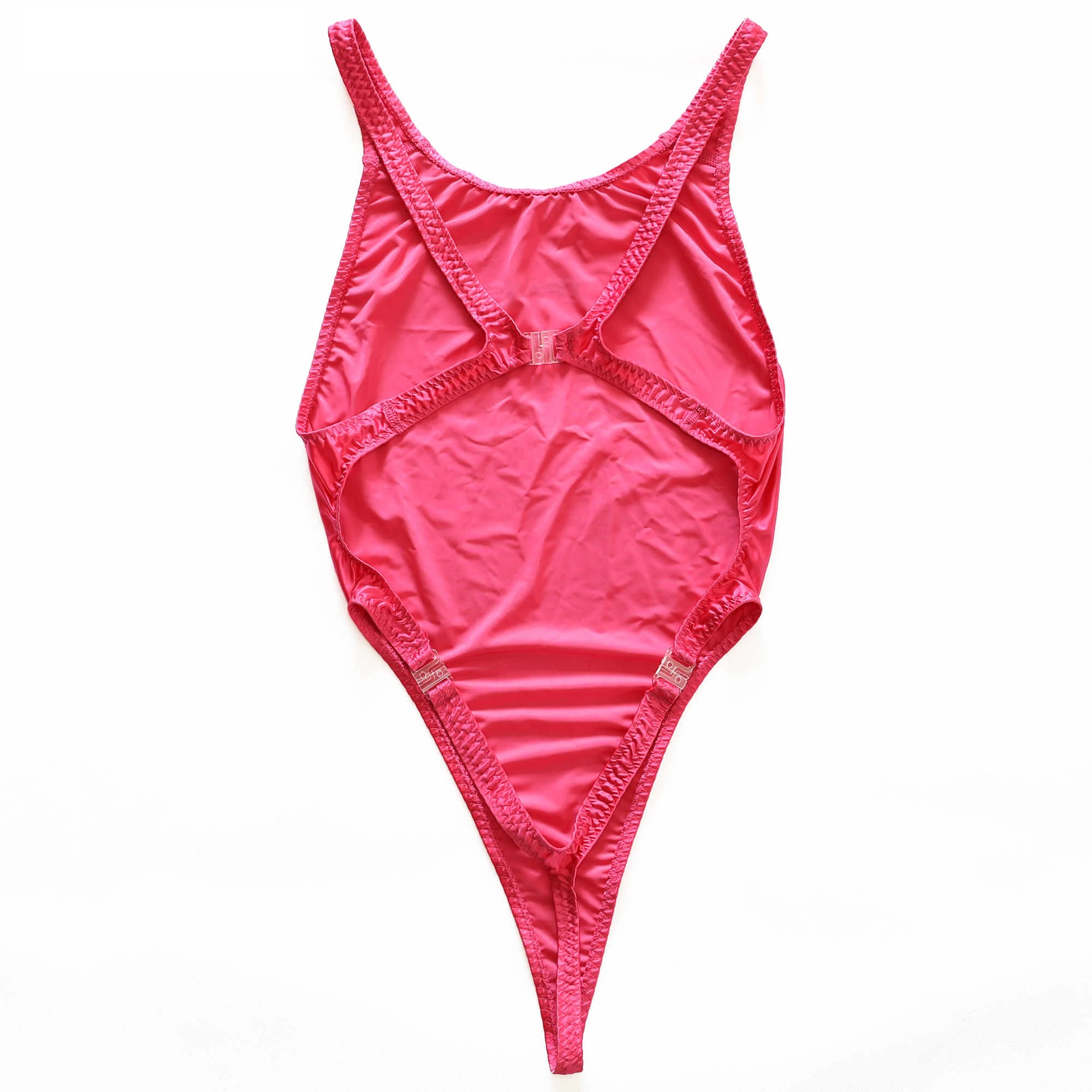 Women Shiny One Piece Swimsuit Quick Release Buckle Backless Thin Straps Quick Dry Bathing Suit Beach Hot Spring Swimwear