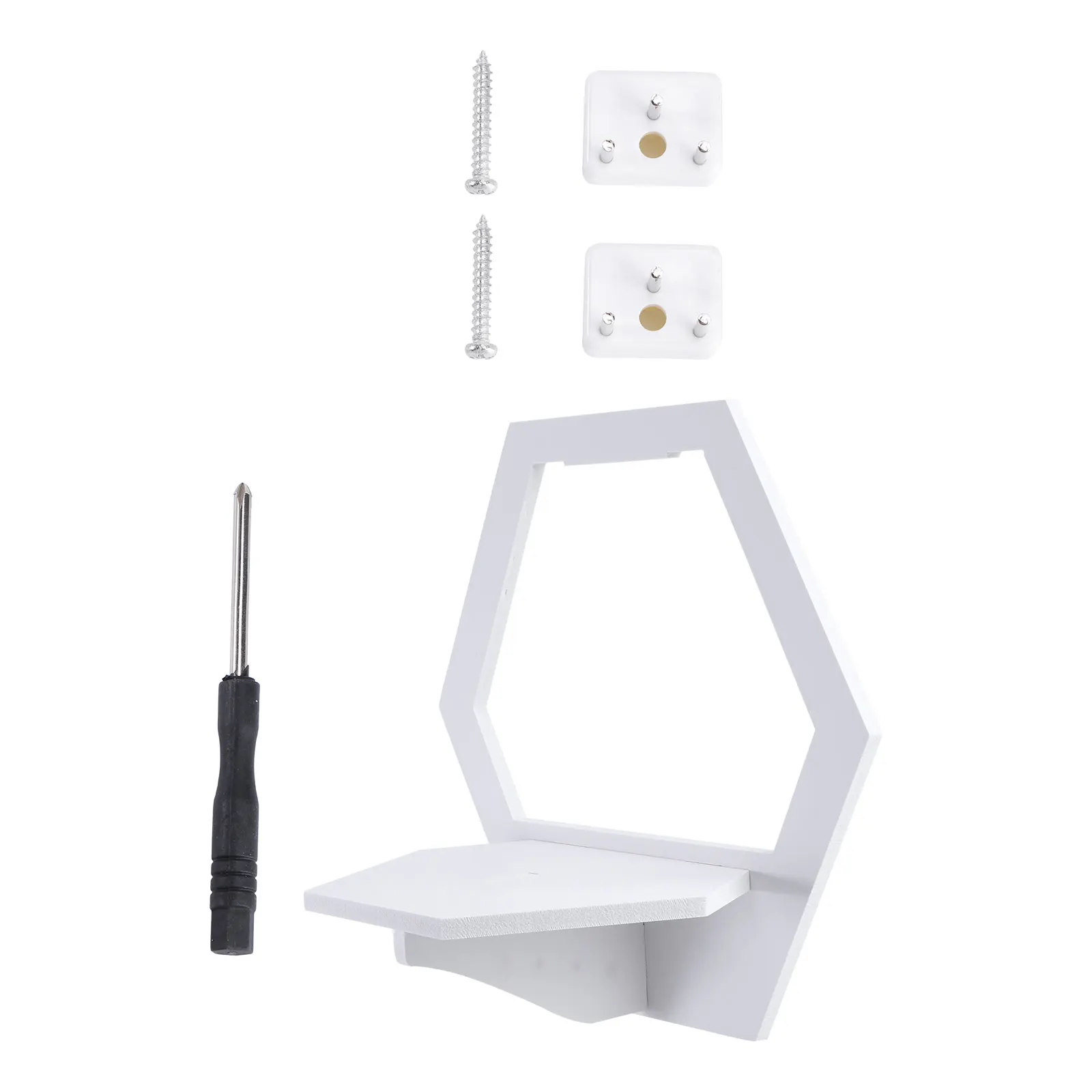 

1pc Wall Decorative Flower Stand Storage Shelving Plastic Punching Free Rack Shelf For Succulent Bonsai Wall Mounted Storage