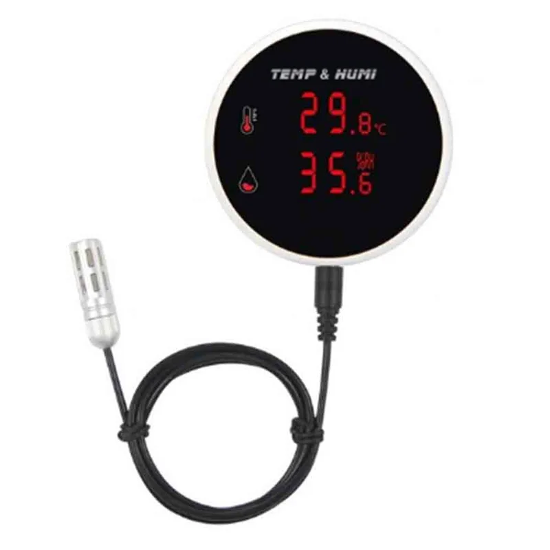 Tuya WiFi Temperature and Humidity Sensor External Probe Digital LCD Display Indoor Thermometer Hygrometer EU Plug