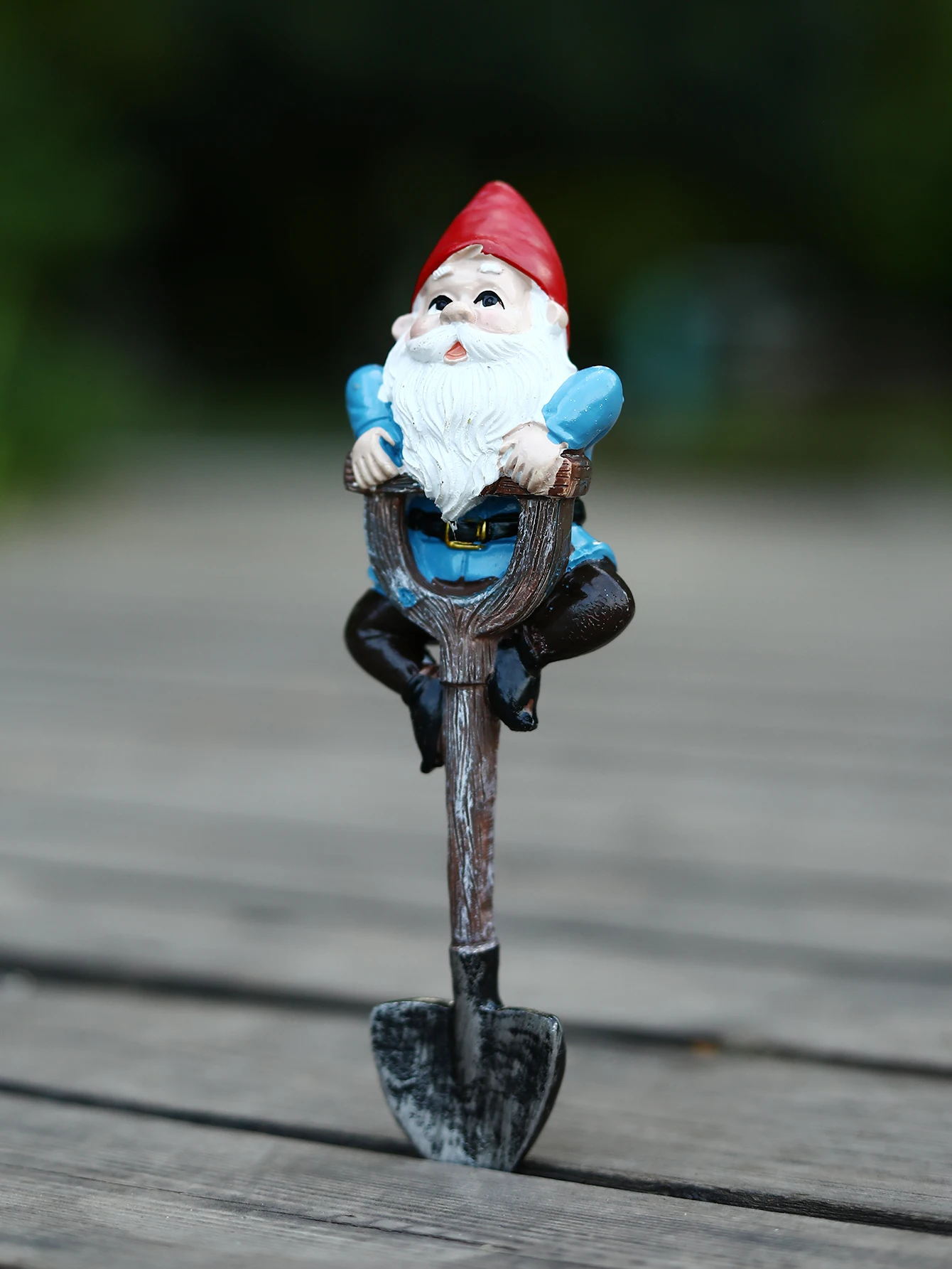 1pc Creative Frog Rabbit Turtle Gnome Shovel Outdoor Garden Bonsai Craft Decoration