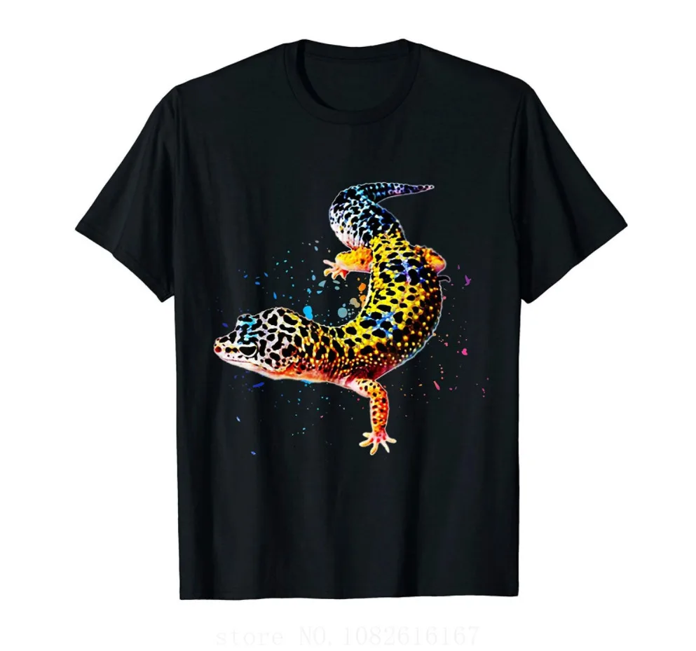 Leopard gecko-印刷されたTシャツ,水彩風のキーパーのファン,ギフト,卸売り,安い,ストリートウェア,S-5XL, 2024