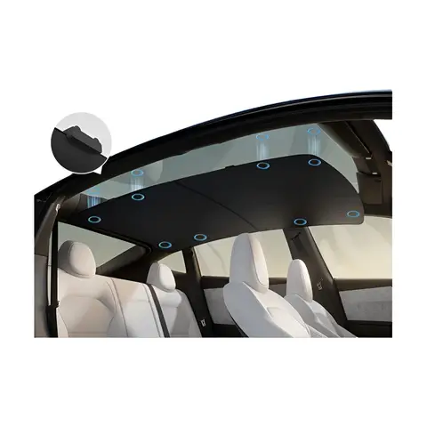 YZ For Tesla Model 3 Y Highland Juniper 2025-2026 Sun Shades Black Roof Graphene Honeycomb Sunshade Car Rear Front Sunroof Glass