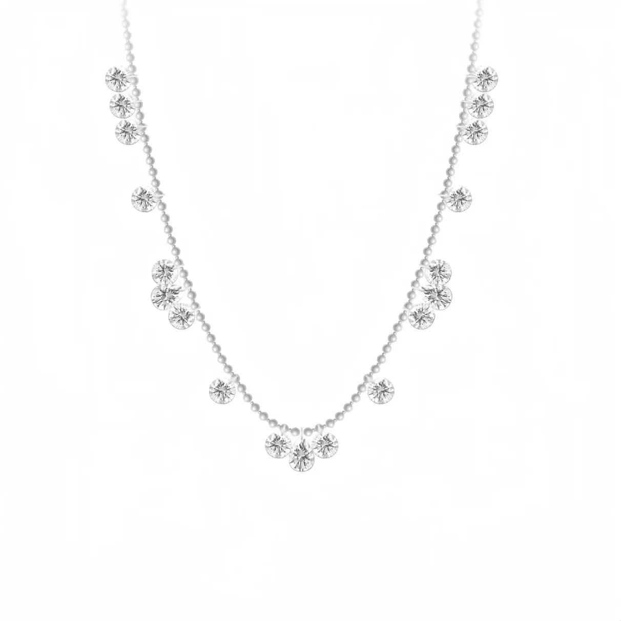 S925 Sterling Silver Necklace, Tear Mark, Broken Galaxy Glow, Versatile Necklace, Trendy Zircon Collarbone Chain for Women