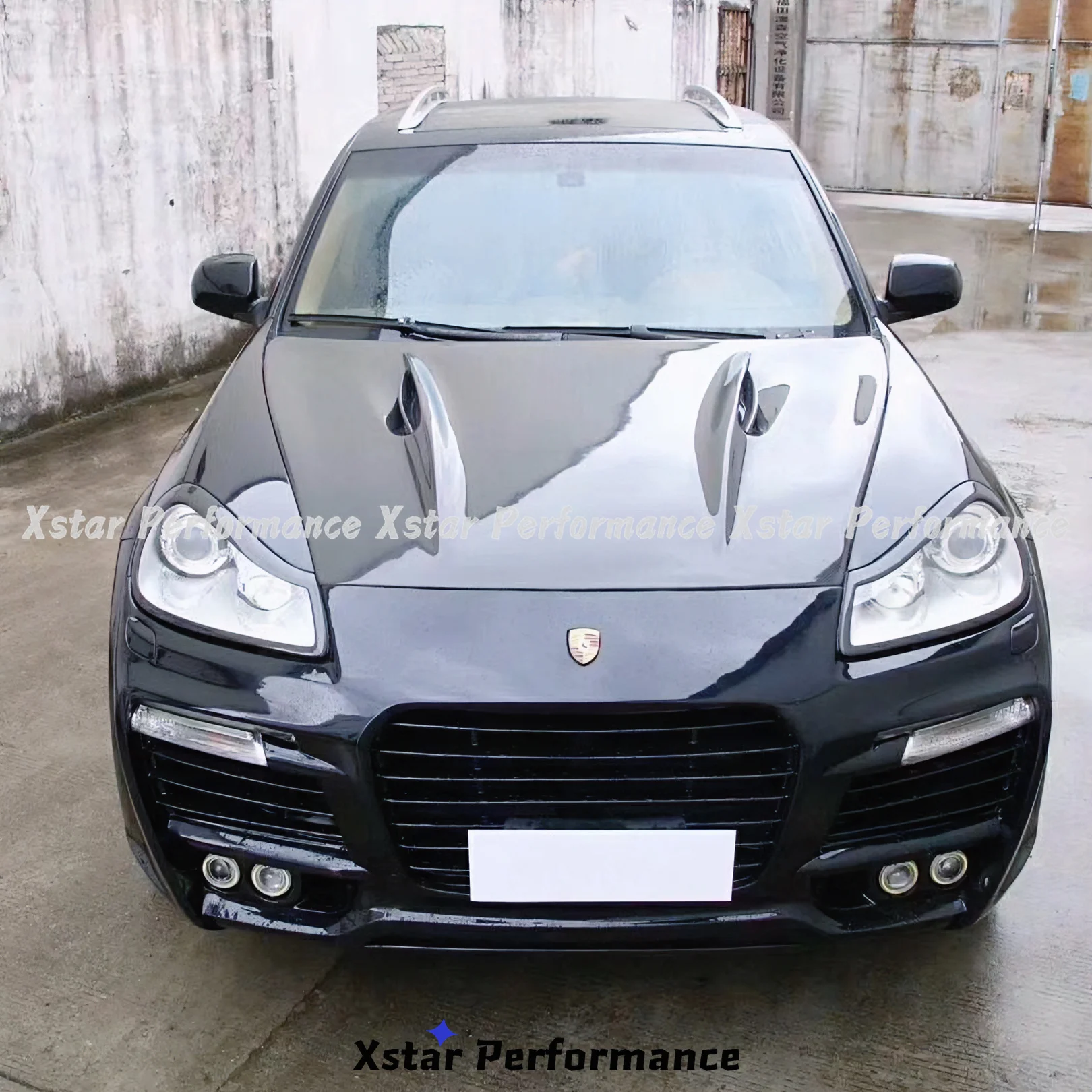 Techa Vent Style Carbon Fiber Hood Bonnet For Porsche Cayenne 957