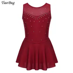 Ballet Dance Leotard Dress for Kids Girls Sleeveless Tulle Tutu Dress Gymnastics Figure Ice Skating Workout Ballroom Dancewear