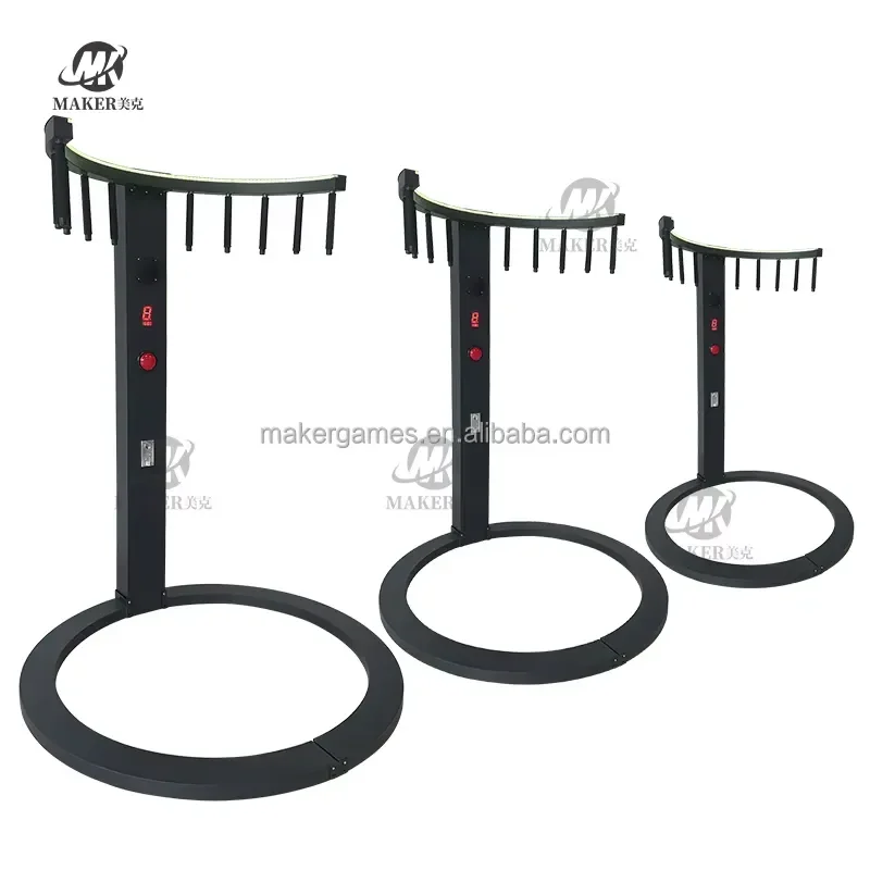 Novatech Global MAKER Fast Reaction Challenge Catch Stick Game Metal Coin Operated Arcade Machine for Eyes and Fast Chips