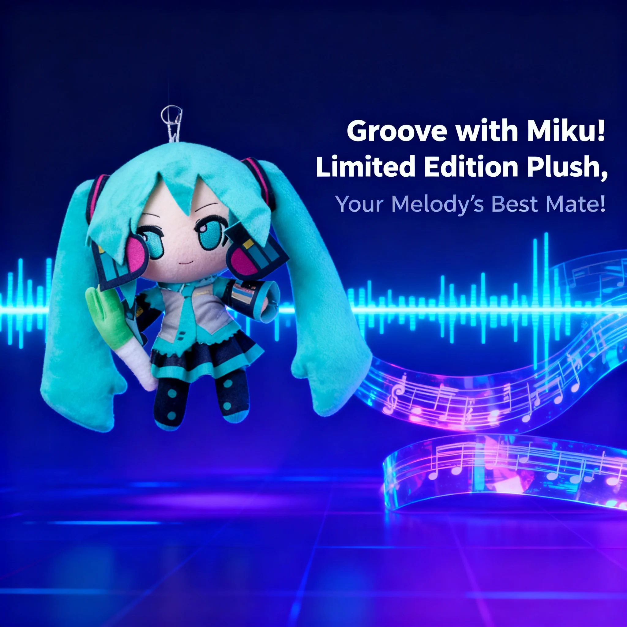 Sega 16th Anniversary Miku Fufu Plush Doll Cute Anime Collectible Birthday Gift for Girls Valentines Day Commemorative Edition