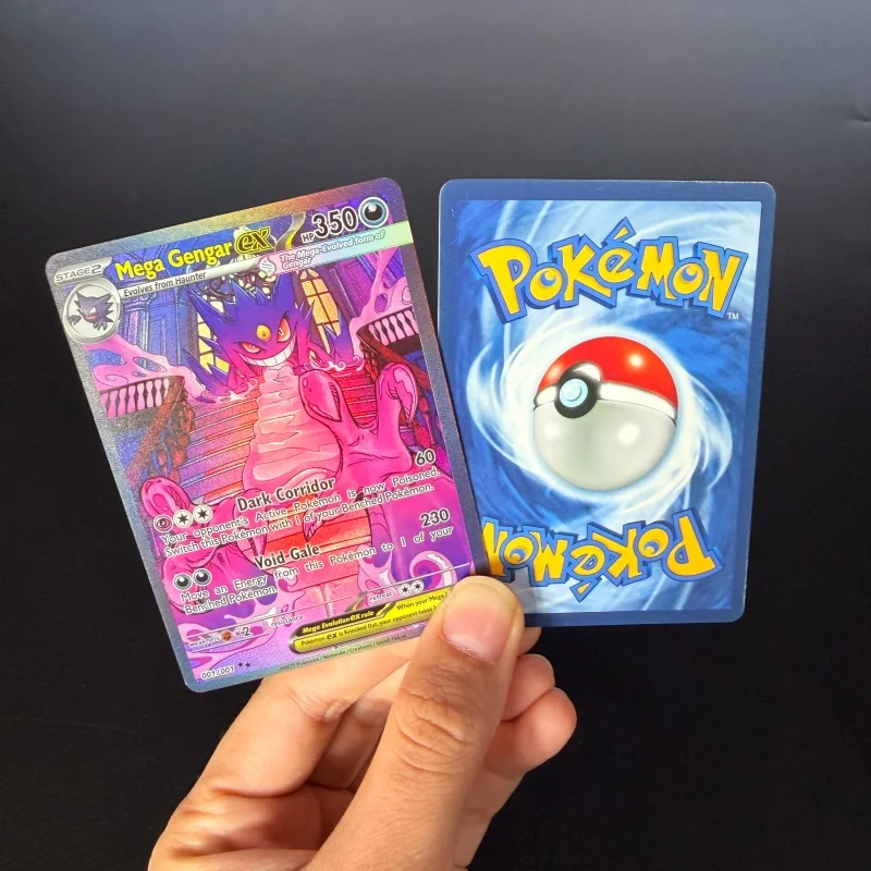 5 Style Diy Pokemon Card Gengar Mega Gengar EX 28/98 XY Phantom Forces Ultra Rare Full Art Holo Anime Collection Card view 5