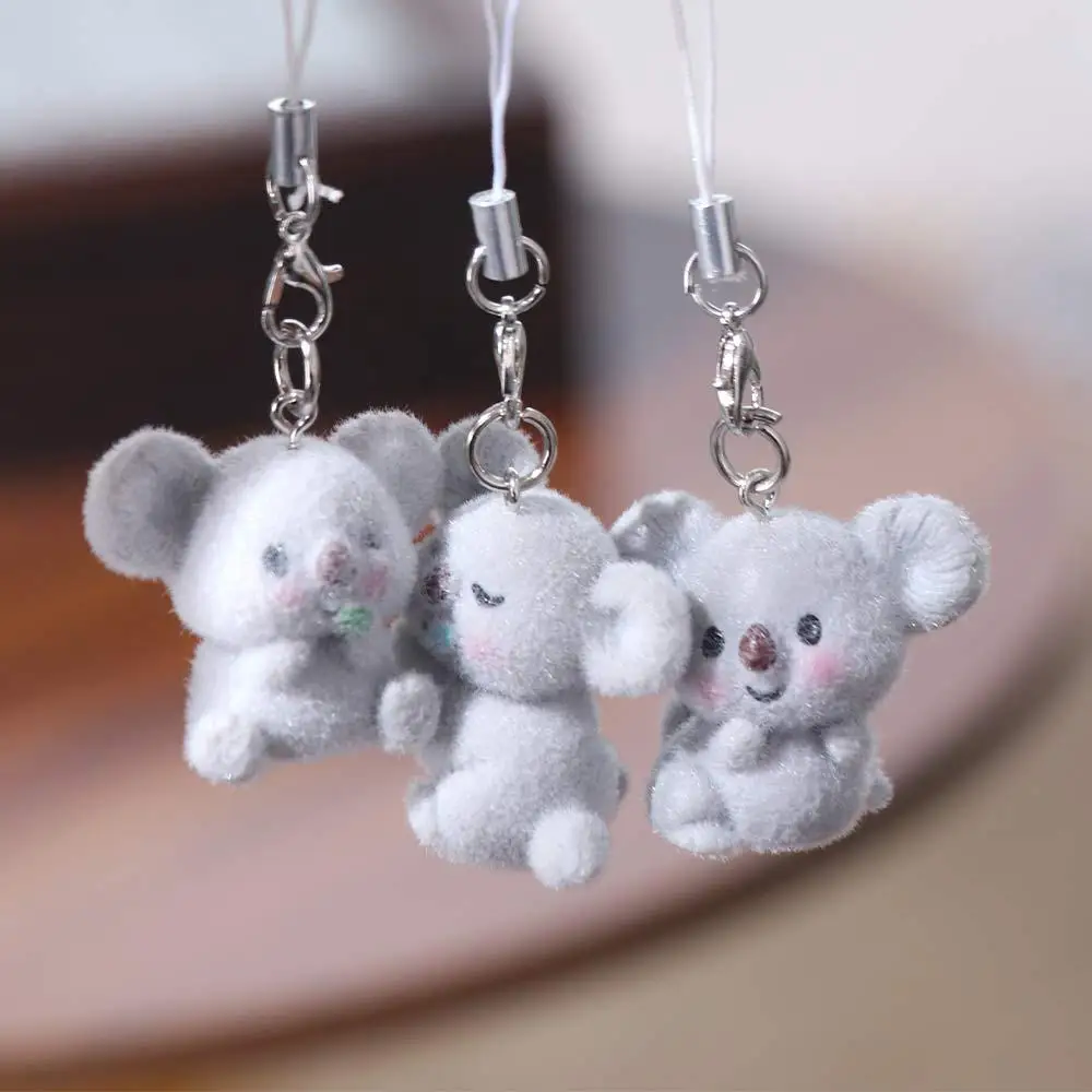 Criativo fofo boneca coala animal chaveiros animal de estimação pingente dos desenhos animados 3d reunindo pingente kawaii resina coala chaveiro feminino meninas