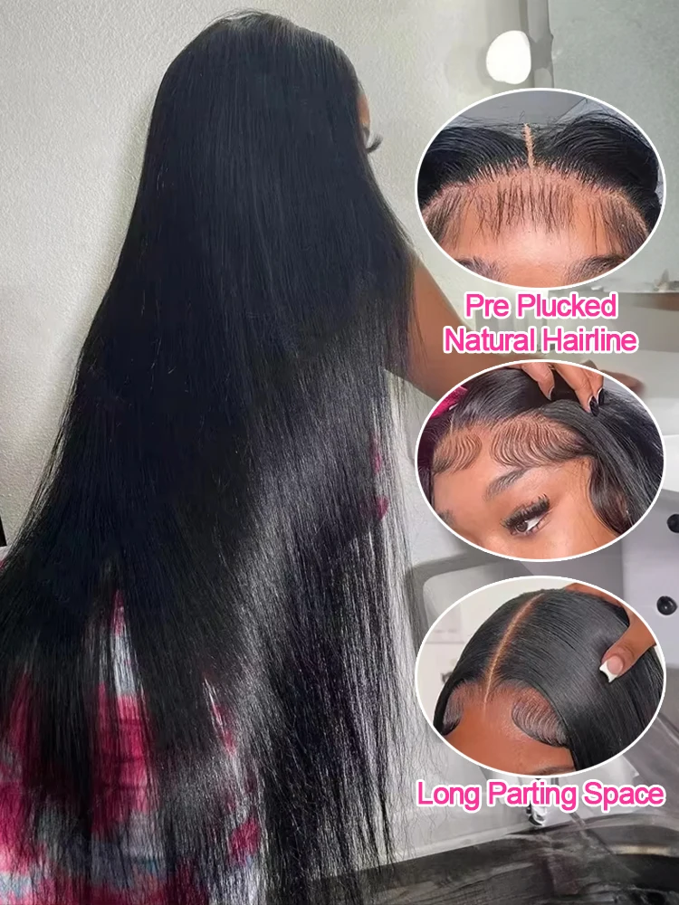 250% قبل قطع ارتداء والذهاب غلويليس شعر مستعار شعر الإنسان 13x4 13x6 HD الدانتيل الباروكة الأمامية العظام مستقيم قبل قطعها لينة 100% شعر الإنسان