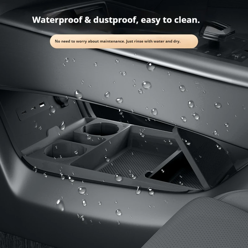 صندوق تخزين من السيليكون لتعديل وحدة التحكم المركزية BYD Song Ldmi وسادة مضادة للانزلاق لتزيين ملحقات السيارة