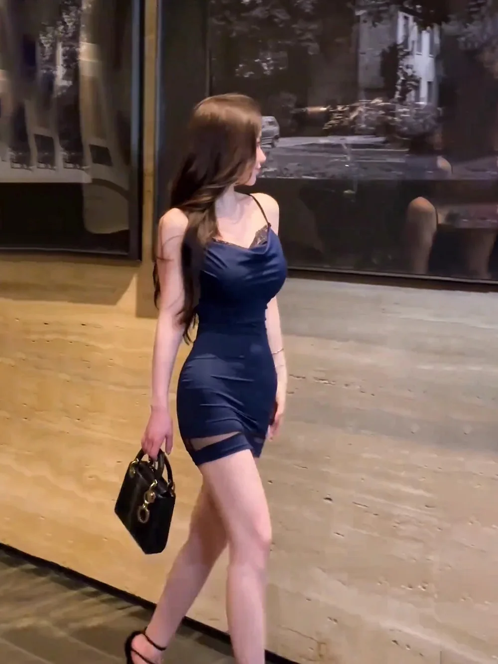 فساتين نسائية بدون أكمام للخريف اليومي سروال قصير مرقع وحزام خصر على شكل حرف H بأزرار للكلية Preppy أكاديمي أنيق