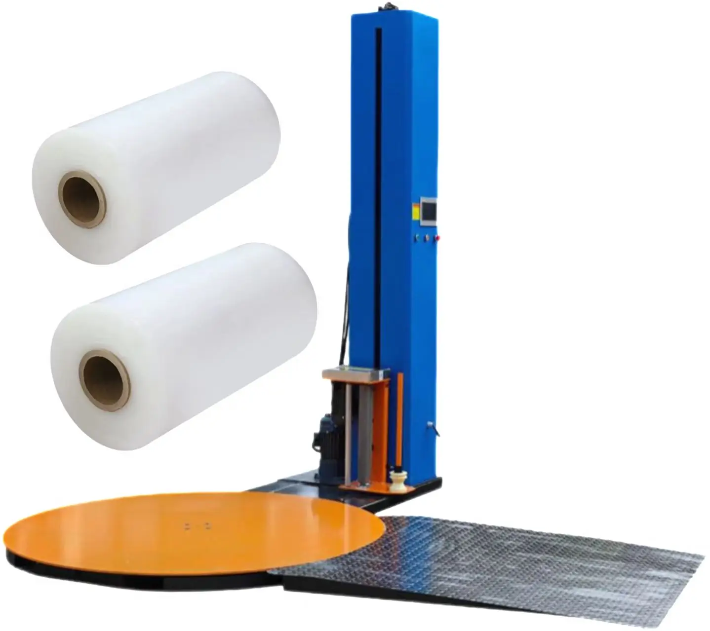 Stretch Film Machine With Ramp Tray Automatic Winding Machine Winding And Bundling Machine for Logistics Warehousing Industry