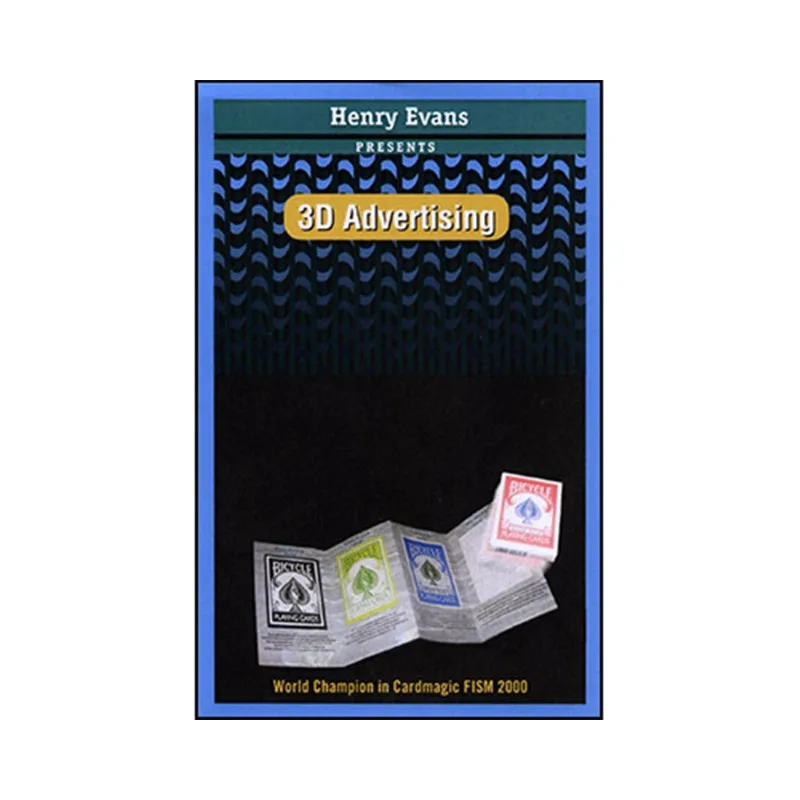

1set 3D Advertising Magic Tricks Card Deck Appearing Magia Magician Close Up Gimmick Props Mentalism Comedy Classic Toys