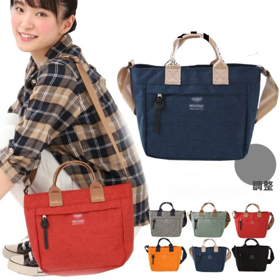 防水ピュアカラーカジュアルクロスボディバッグレディースショルダーバッグアネロハンドバッグ多用途シンプルなデザインオックスフォード布素材