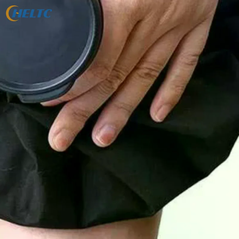 Sac isotherme réutilisable noir respirant pour thérapie chaude et froide, soulagement de la douleur pour les blessures au genou, à la tête et aux jambes