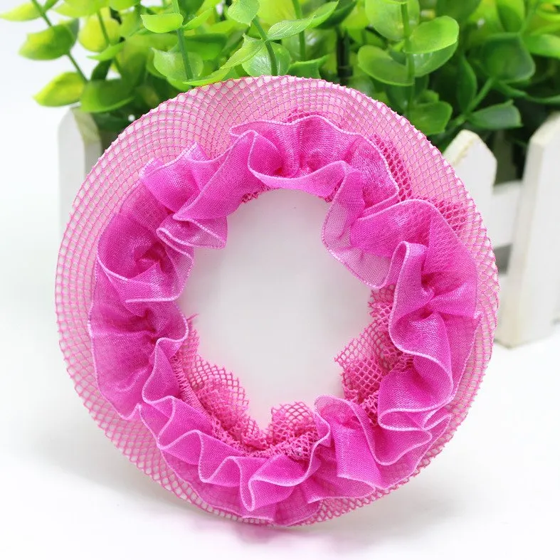 Đẹp Bun Bao Snood Nữ Tóc Lưới Váy Múa Trượt Băng Móc Fanchon Kim Cương Giả Tạo Kiểu Mũ Phụ Kiện