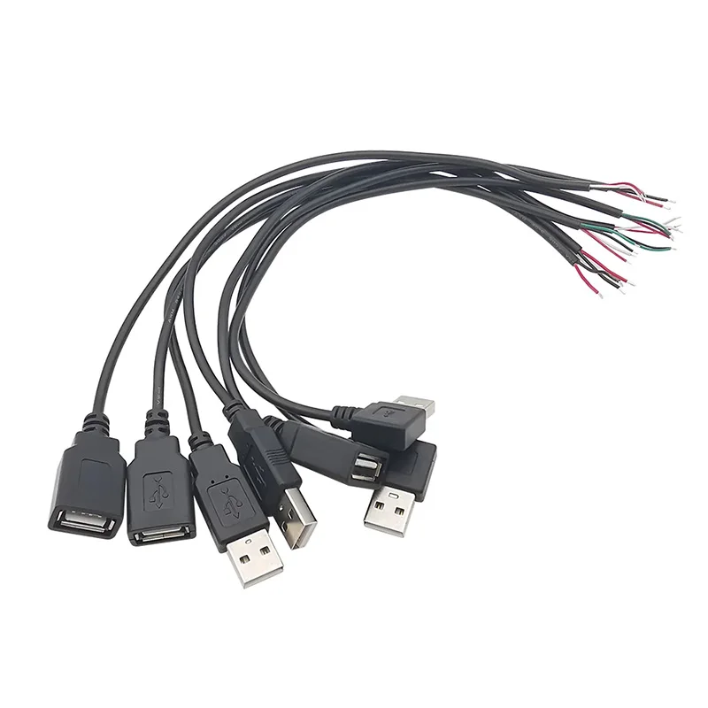 5V USB 0.3M 1M 2M 2 Pin 4pin 2 Wire DIY usb Male Female Jack Connector Cable Power Charge Extension Cable Cord Connector Adapter