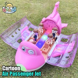 Electric Kid Transformation Aircraft Toys Car Deformation Plane Model Music Simulation Boy Children Traffic Toy Christmas Gifts