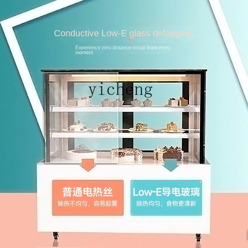 Cake Counter Refrigerated Display Cabinet Commercial Fruit Cooked Dessert Mousse Fresh Cabinet