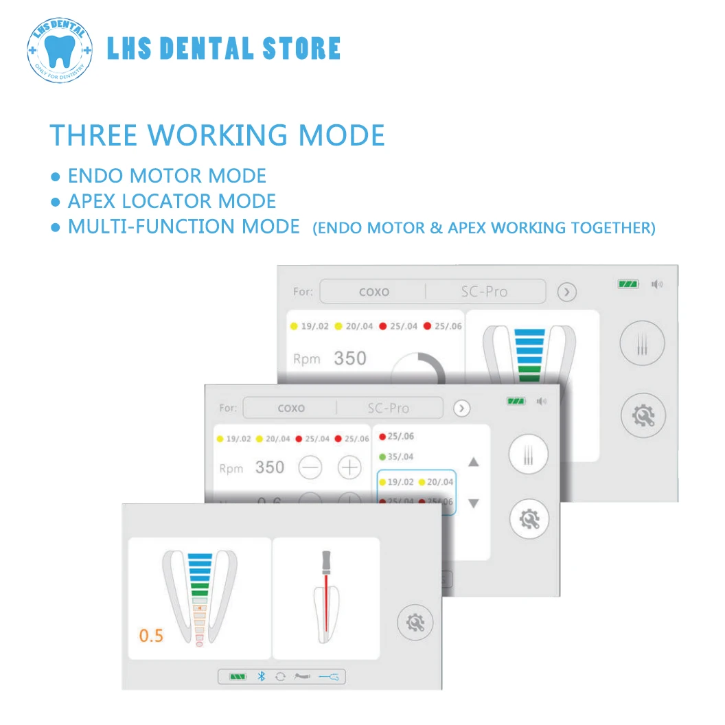 COXO C Smart Pilot Endomotor with Apex Locator Dental Reciprocating Wireless Bluetooth Root Canal Endodontic Dental Equipment