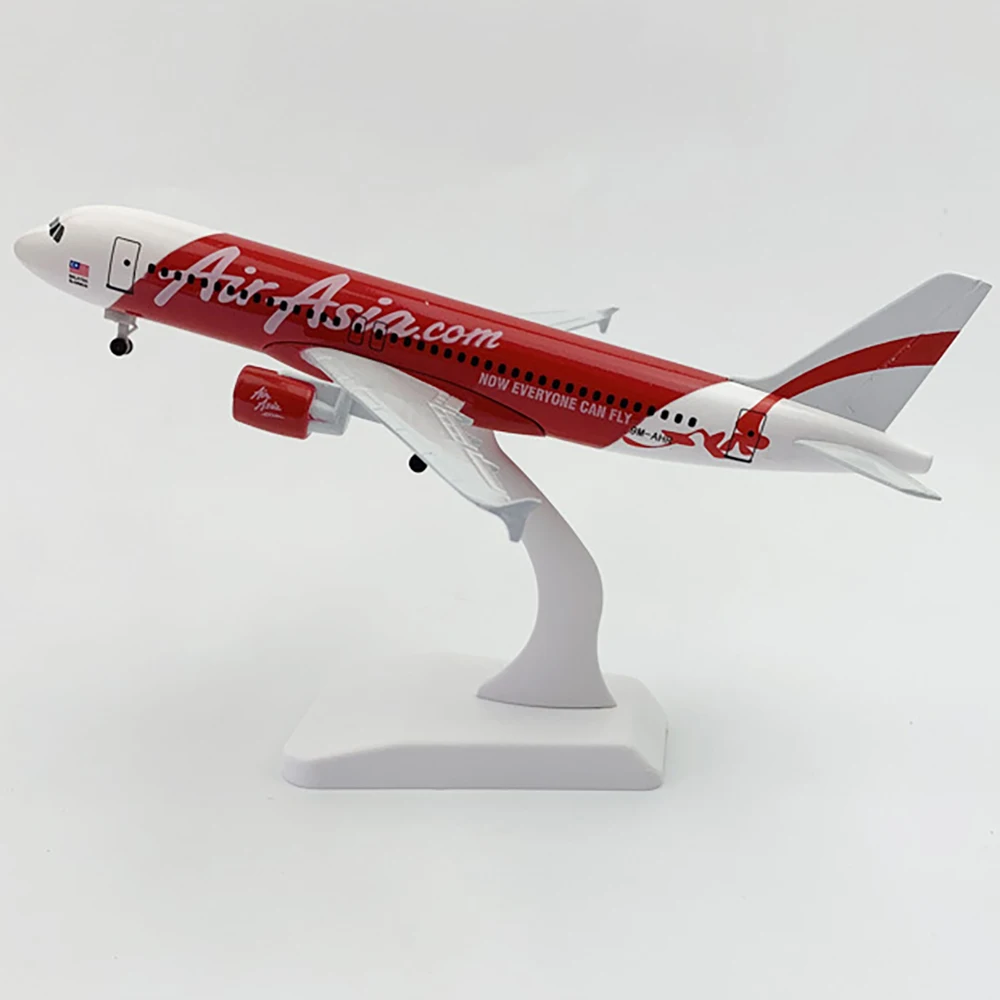 20 سنتيمتر الطائرات ماليزيا AirAsia ايرباص A320 مع الهبوط سبيكة طائرة للأطفال هدية جمع مكتب منزلي الديكور