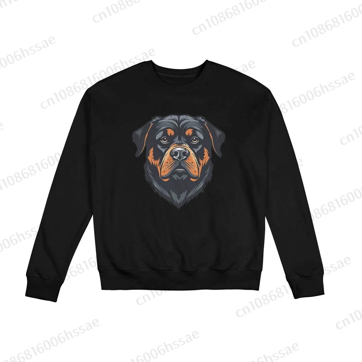 Rottweiler Dog Men Woman Fall Winter Sweatshirt Round Neck Long Sleeve Length Casual Top