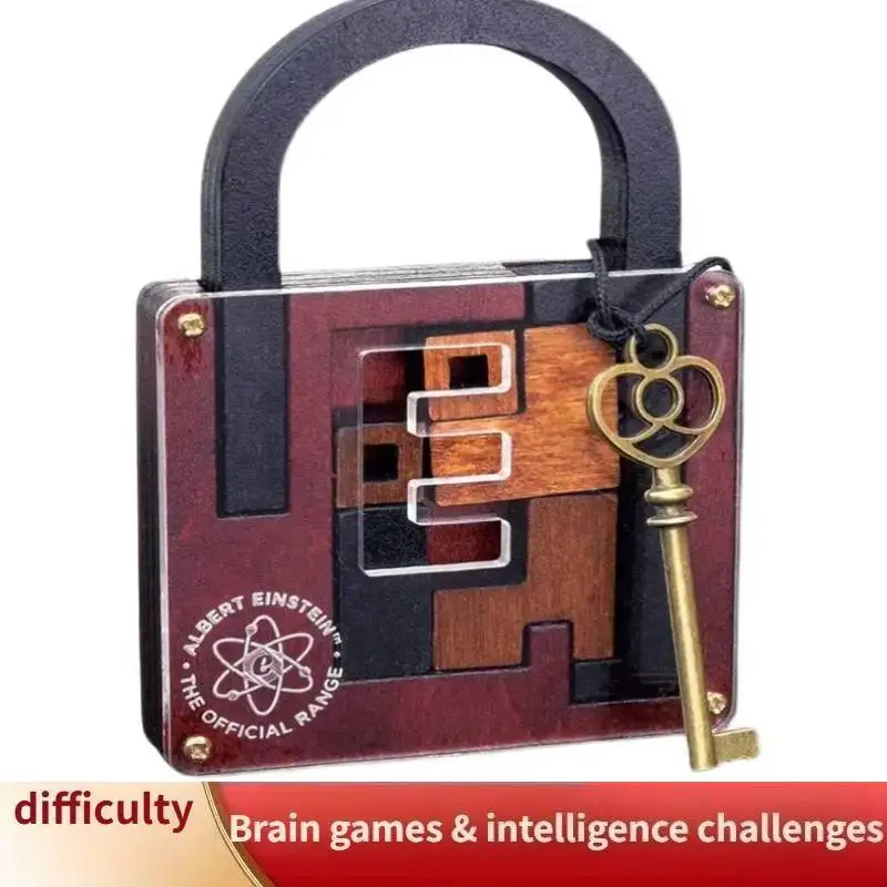 古典的な木製頭の体操パズルゲーム 高難易度 IQ ロックチャレンジ 子供 大人 おもちゃ ギフト 子供の認知発達