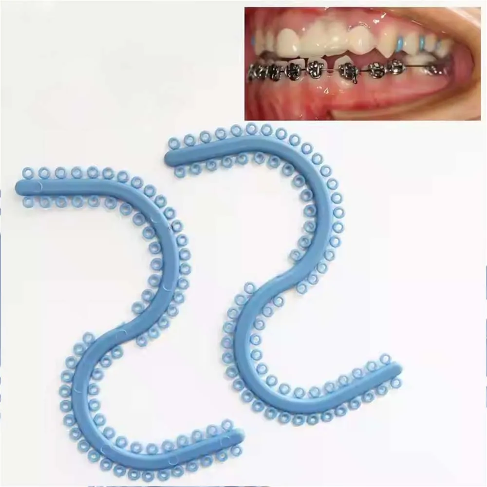 GULPOOE 10Pcs/Bag Dental Orthodontic Elastic Separators Teeth Spacer Gap Separate Tie Ligatures Separating Ring Rubber Bands