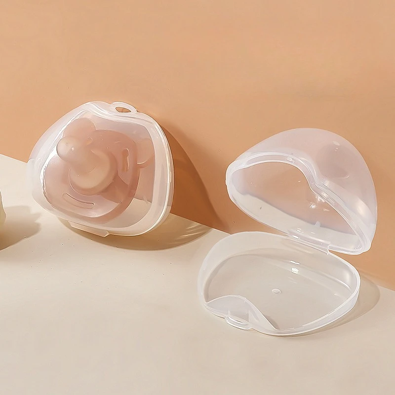 Transparent Pacifier Case Pacifier Holder Box Soother Pod Portable Dummy Case BPA-Free Nipple Shield Case for Travel Car & Home image 2
