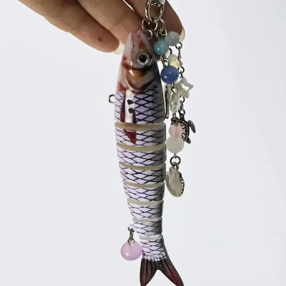 Hochpräzise handgefertigte Fisch-Schlüsselanhänger, Handy-Lanyard, bionisches Design, künstlicher Fisch-Anhänger, Taschenanhänger, Hängedekoration – Detail 4