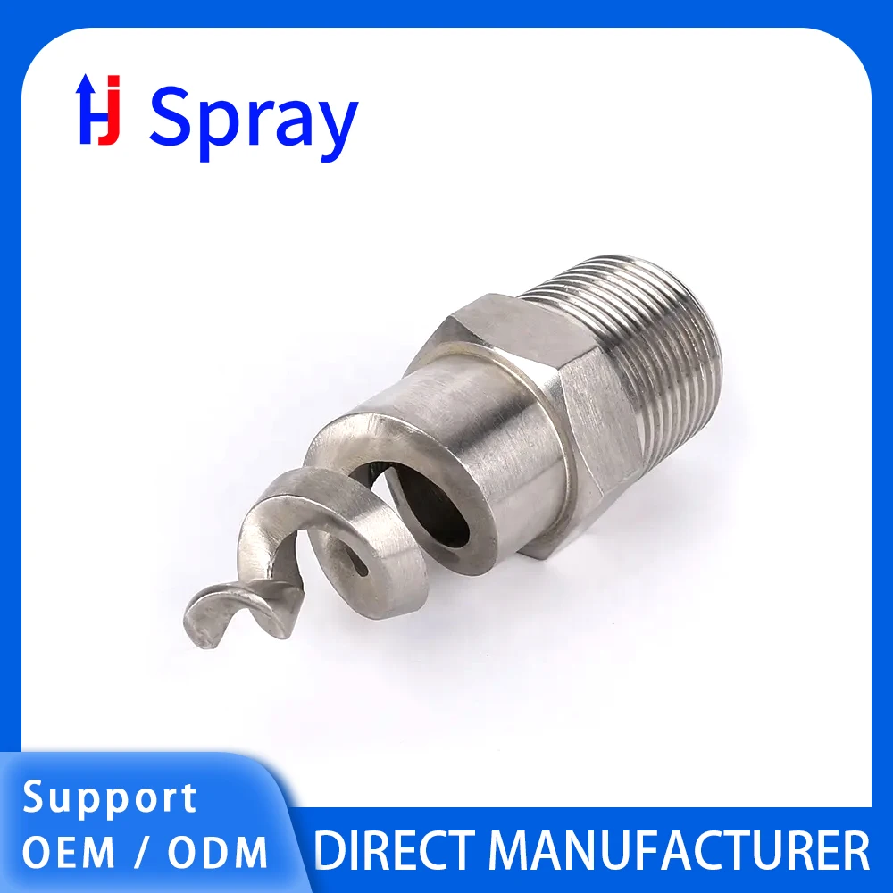 

Высокомощный струйный вентилятор Huajue для бассейнов, радиатор с высоким потоком, угол 90 градусов, 1-1/2 дюйма ° Спиральная форсунка из нержавеющей стали с наружной резьбой BSPT