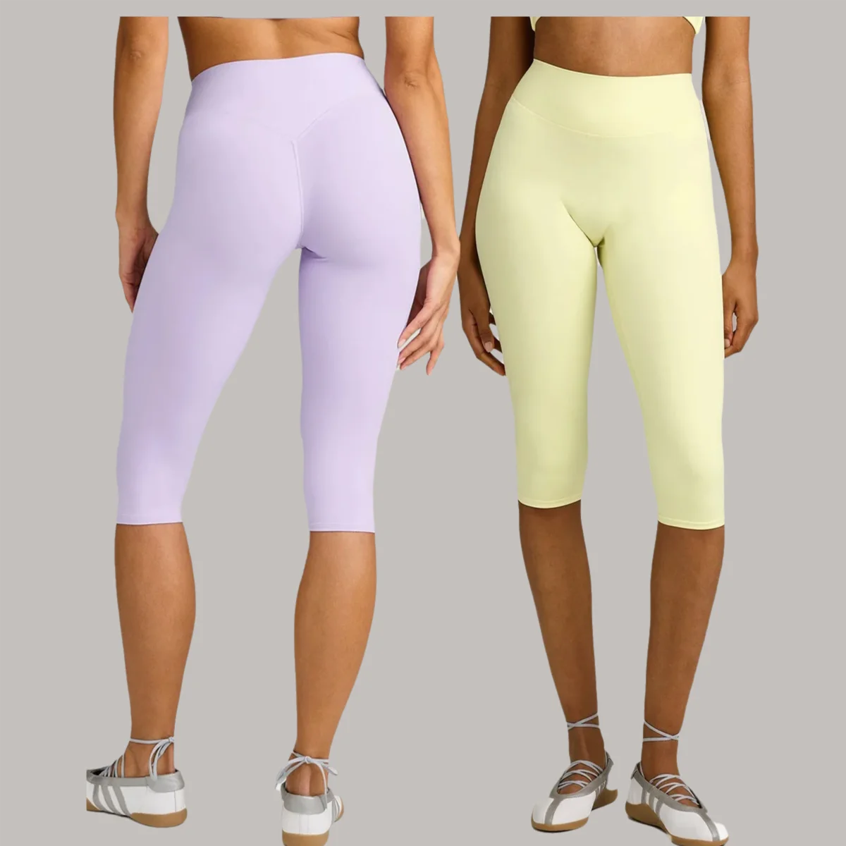 High Waist Capri Yoga Leggings Women Sculpting Lift Workout Pants Sweat Wicking Running Gym Fitness Training Tights