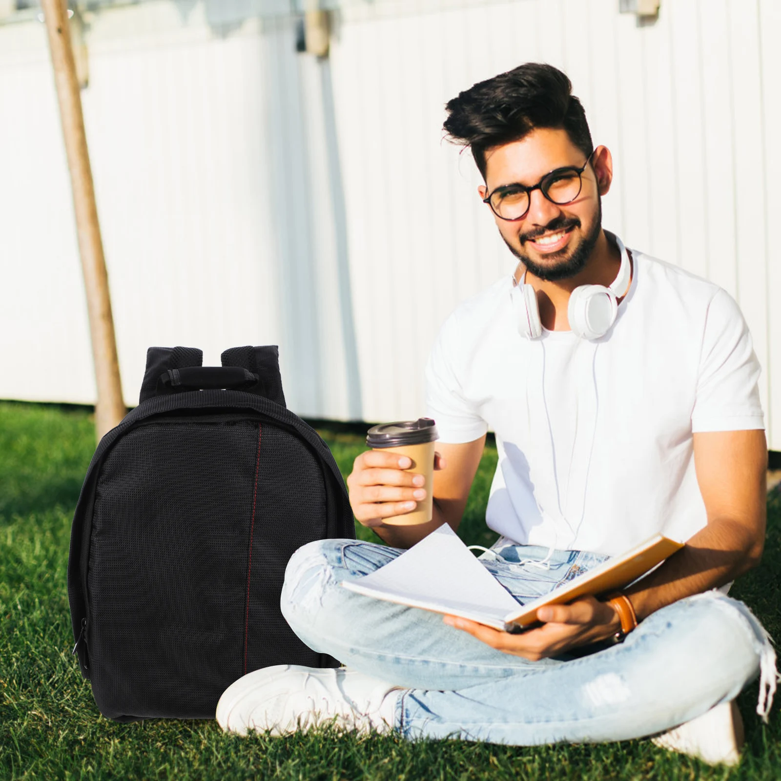 

Camera Bag DSLR Shockproof Waterproof Backpack Breathable Color Lining Nylon Storage Travel Photography Enthusiasts Lightweight