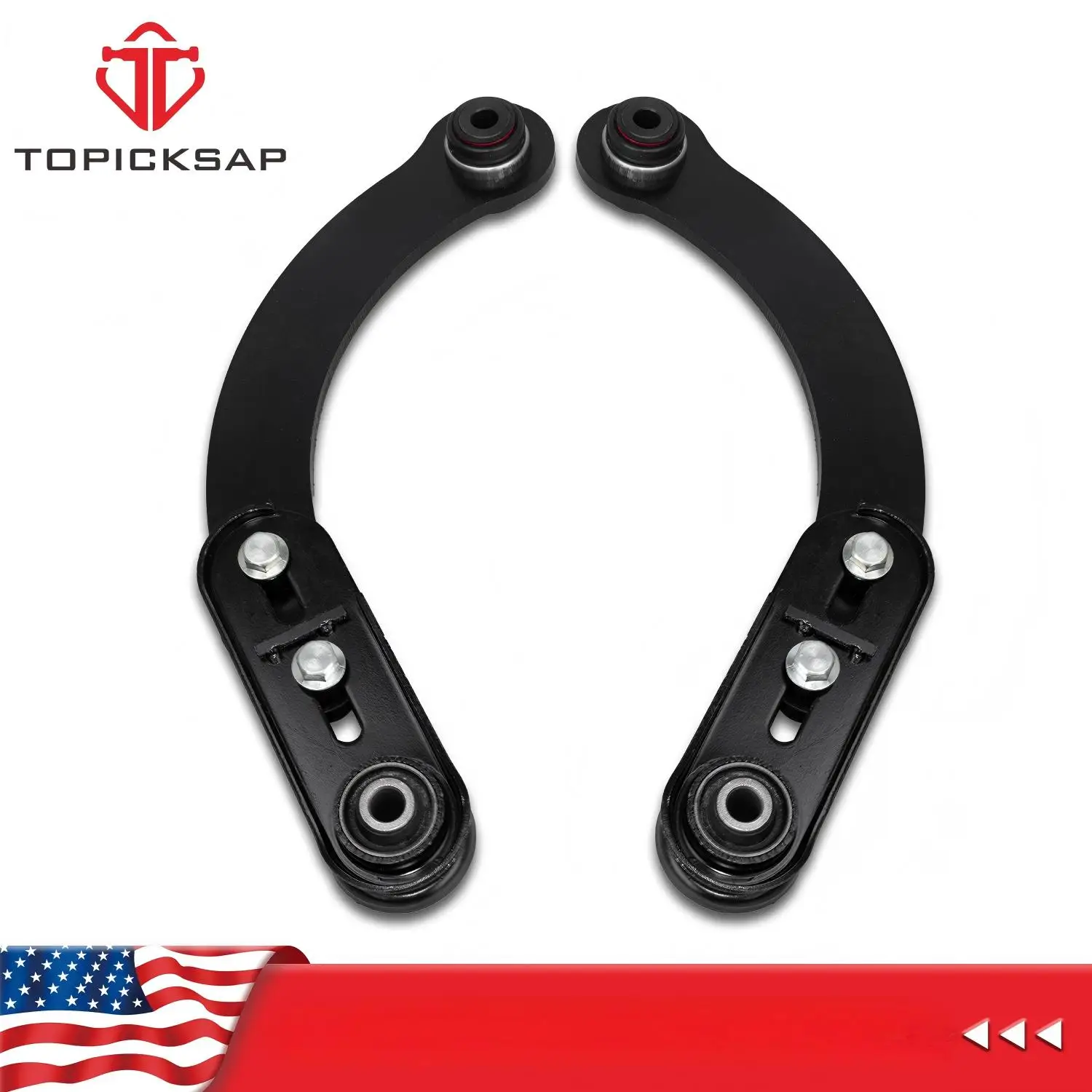 TOPICKSAP 2Pcs Adjustable Rear Upper Control Arm L/R Kit for Jeep Compass/Patriot/Dodge Caliber/Mitsubishi Outlander 2007-2017