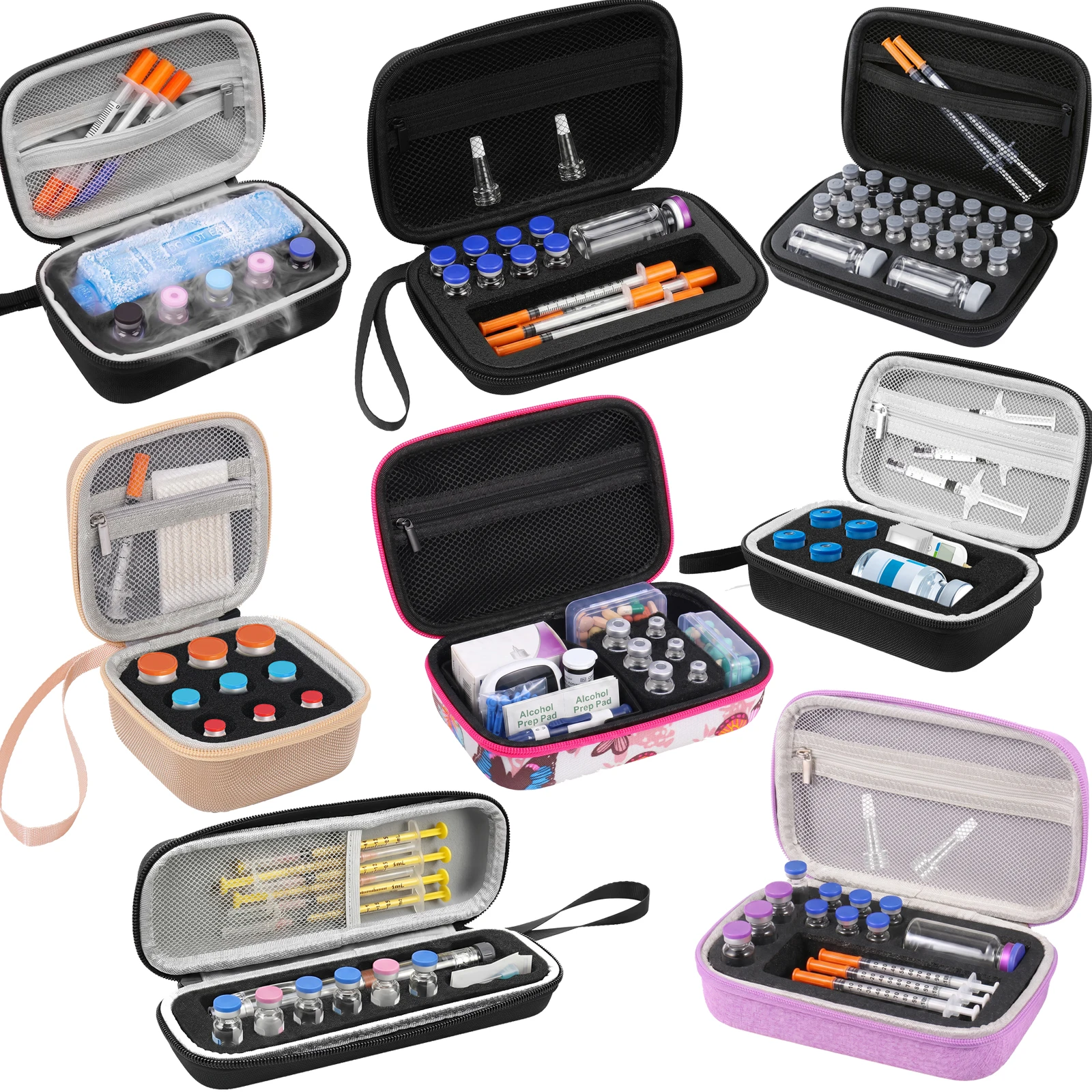 3/5/10/30ml Insulin Vials Storage Case Waterproof Pancreatic Hormone Organizer Diabetics Travel Fridge Storage Box