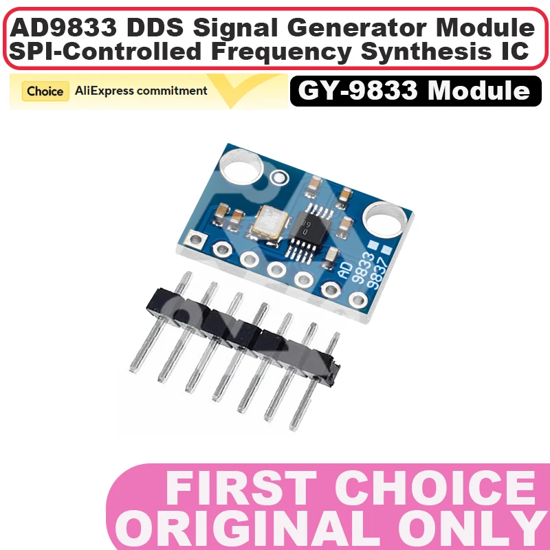 Module GY-9833 AD9833 Module générateur de signaux DDS |   Circuit intégré de synthèse de fréquence contrôlé SPI ​   AD9833BRMZ AD9833BRM AD9833