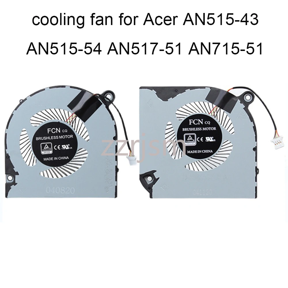

Вентилятор охлаждения процессора графического процессора для Acer Nitro 5 AN515-43 AN515-54 AN517-51 Nitro7 AN715-51, вентиляторы для ноутбуков