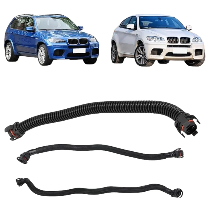

Set of 3PCS Crankcase Breather Vent Pipe Hoses For BMW E70 E71 X5 X6 M 3.0L 4.4L,OE 11157589989+11157589992+11157595188