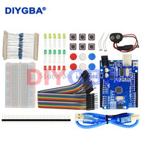 Starter kit 13 in 1 kit new Starter Kit mini Breadboard LED jumper wire button for arduino Compatile with For UNO R3 diy
