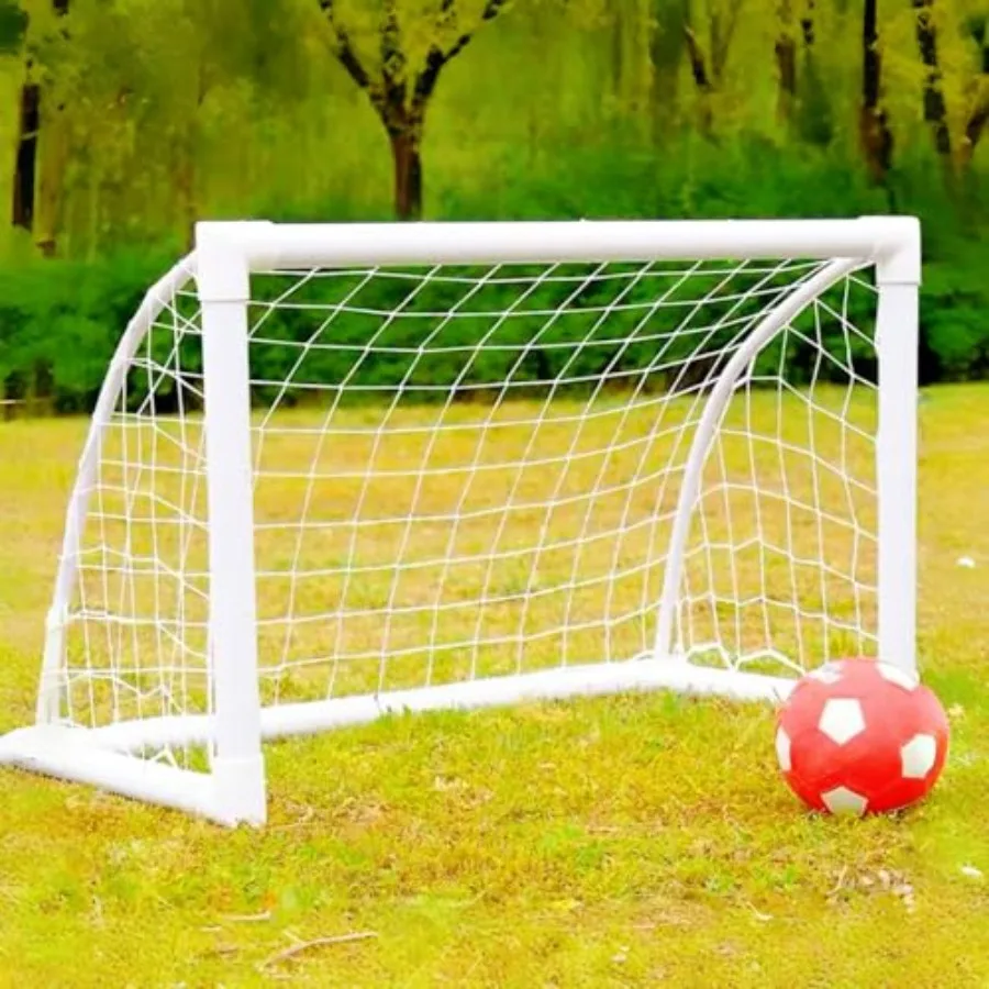 

Soccer Goal 12x6FT/10x6.5FT/8x6FT/8x5FT/6x4FT Outdoor Soccer Net Goals for Backyard with Weatherproof UPVC Frame and Ground Sta