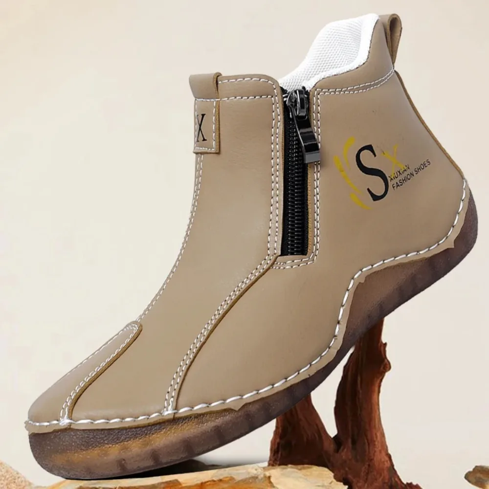 

Nouvelles femmes bottines mode Fermeture Hermanlair femmes bottes à la main en cuir femmes chaussures plates conssures de carro