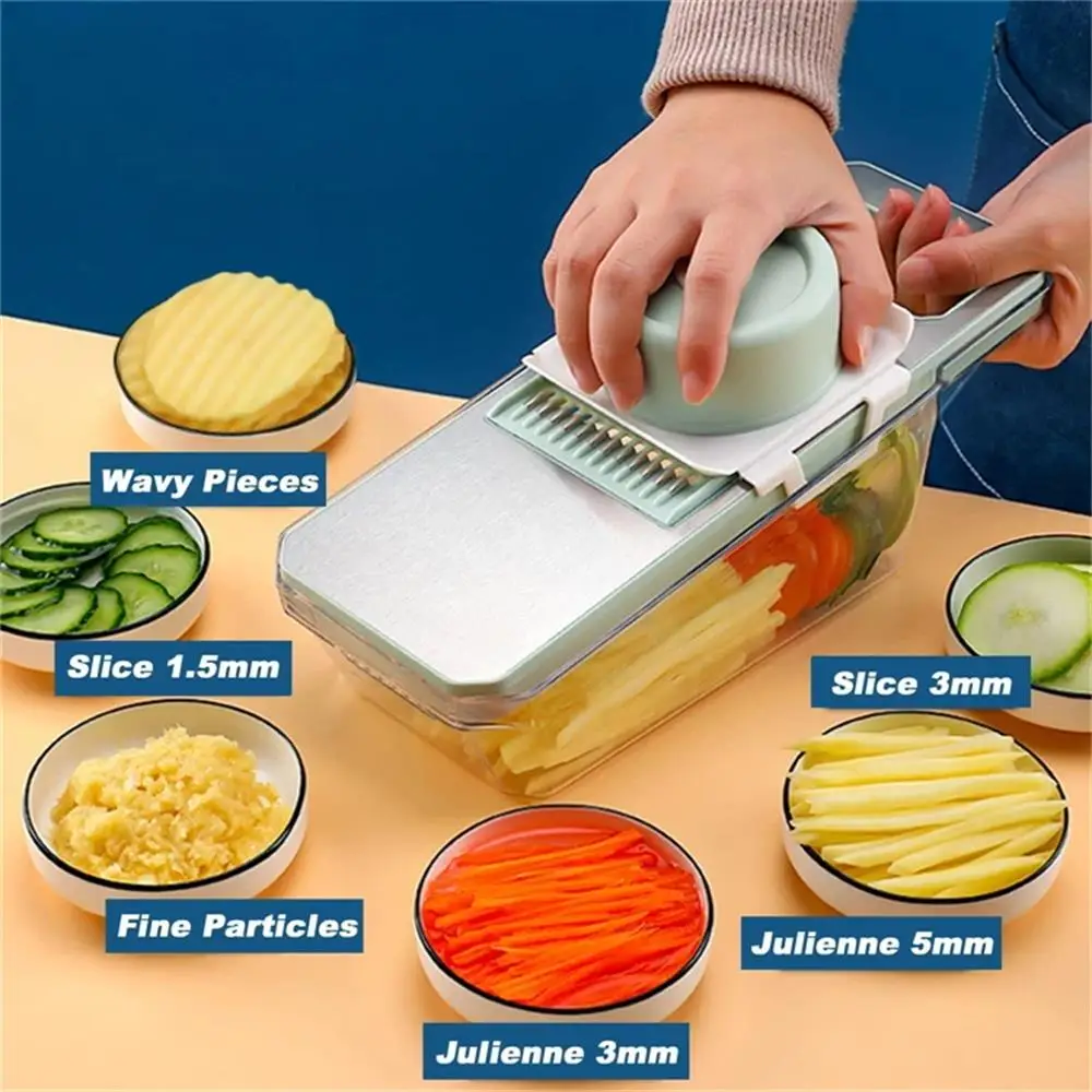 Multifunctional Vegetable Cutter Slicer Kitchen Household Potato Shredded Cucumber Artifact Stainless Steel Grater Kitchen Tools