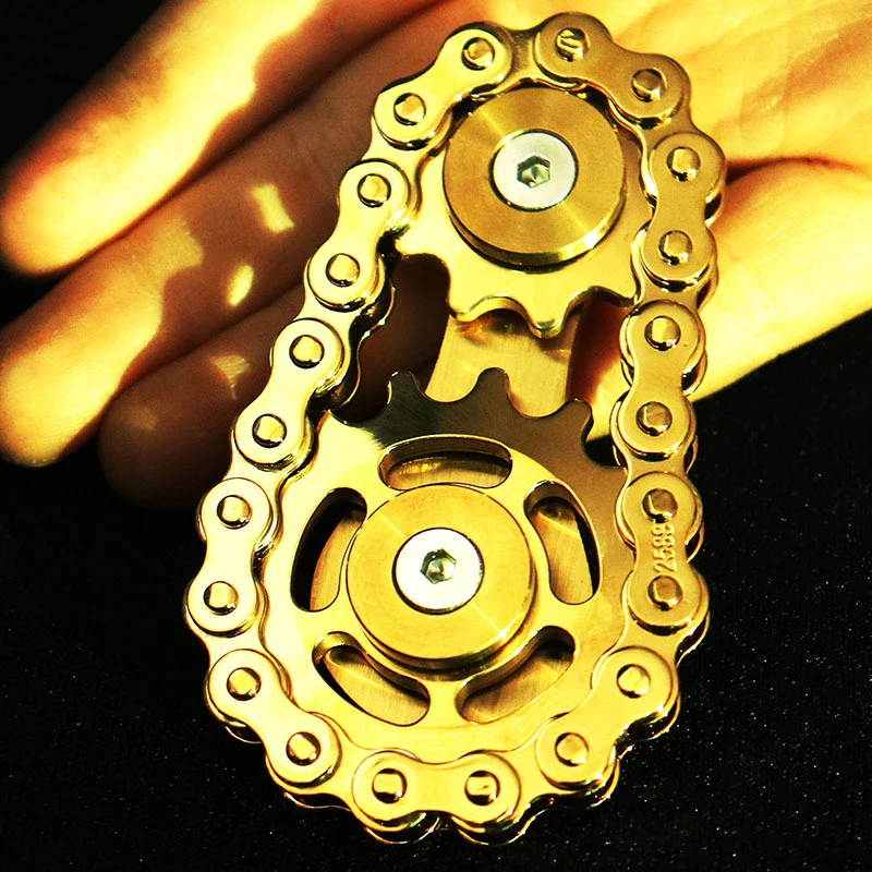 New Sprockets Flywheel Fingertip Gyro Fidget Spinner Antistress Anxiety Metal Bike Chains Christmas Gift For Adult Kids