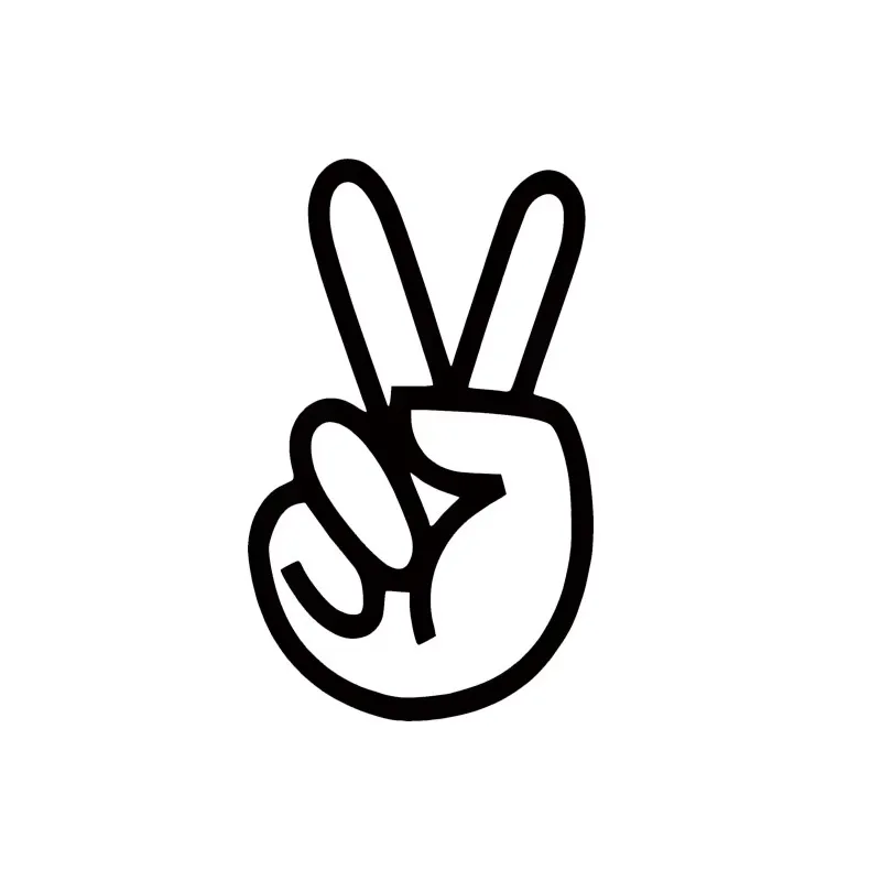 

Victory sign design, shaped window bumper, motorcycle accessories, decorative vinyl car stickers