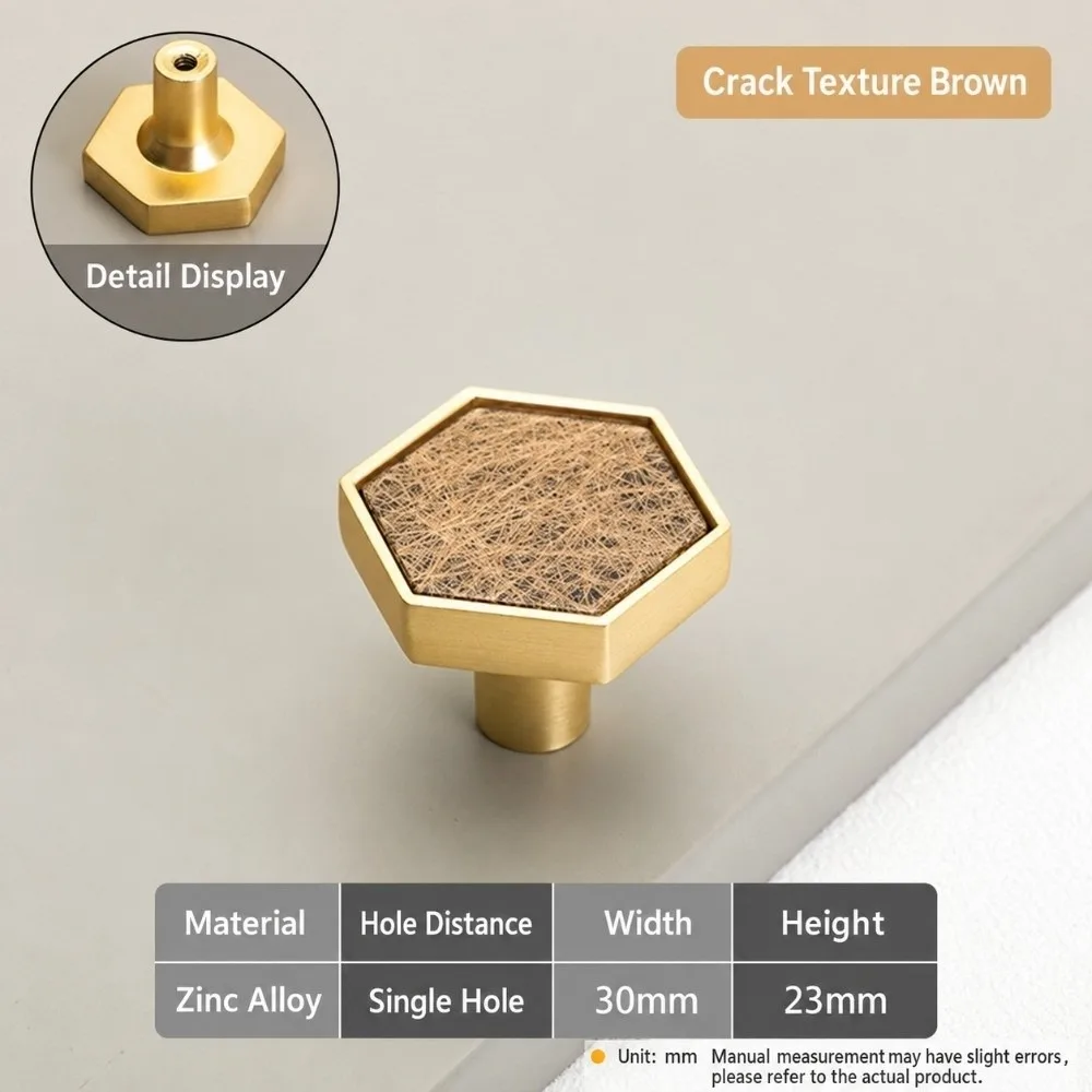 Single Hole Cabinet Knobs Zinc Alloy Colorful Finish Door Handles Nordic Style Hexagonal Type Drawer Pulls